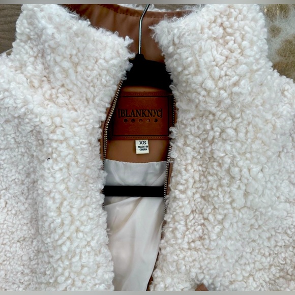 Blank nyc fuzzy teddy bear crop jacket - Picture 2 of 5